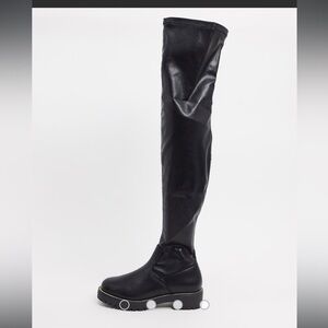 over the knee boots in black size 8
